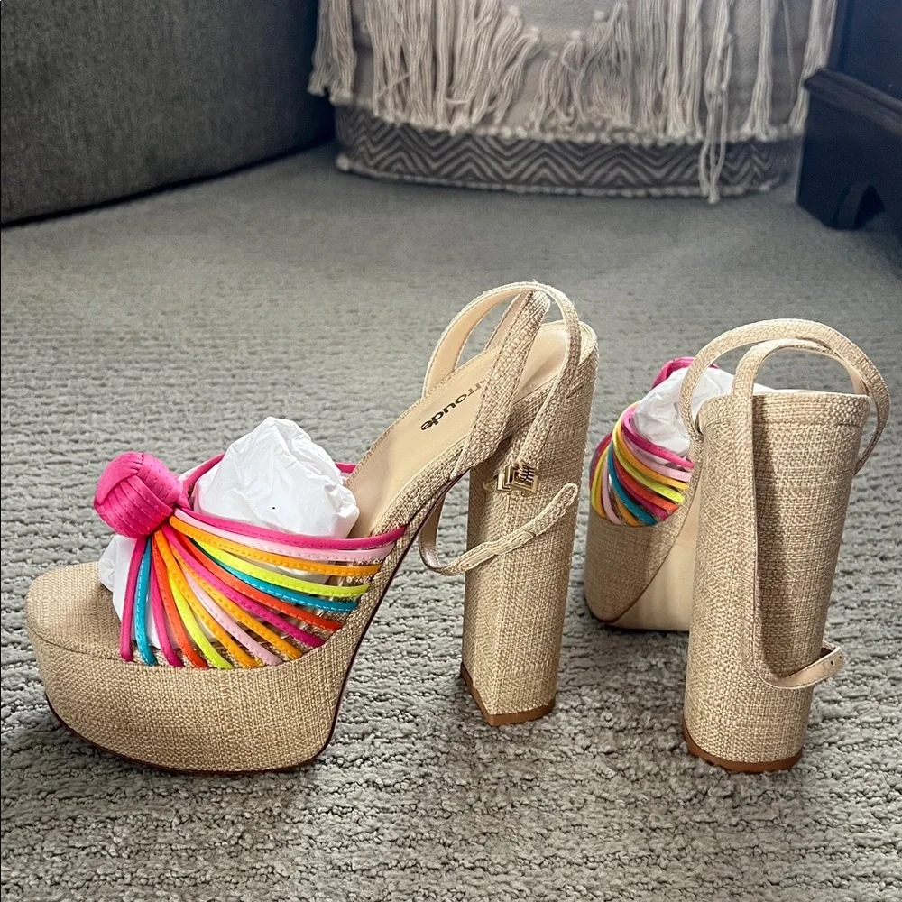 Larroude Valerie Colorful Platform Heels - Picture 1 of 5